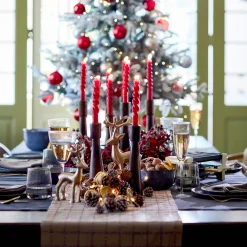 Best Depot Deko-Set Weihnachts-Kerzenhalter Rille