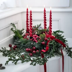 Best Depot Deko-Set Weihnachts-Kerzenhalter Rille