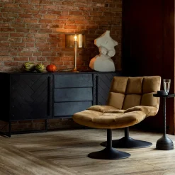 Depot Poufs & Hocker>Dutchbone Samt-Hocker Bar, Drehbar
