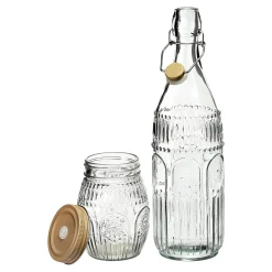 Sale Depot Flasche & Gläser-Set Romance Mit Halterung