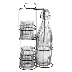 Outlet Depot Flasche & Gläser-Set Tom Mit Halterung