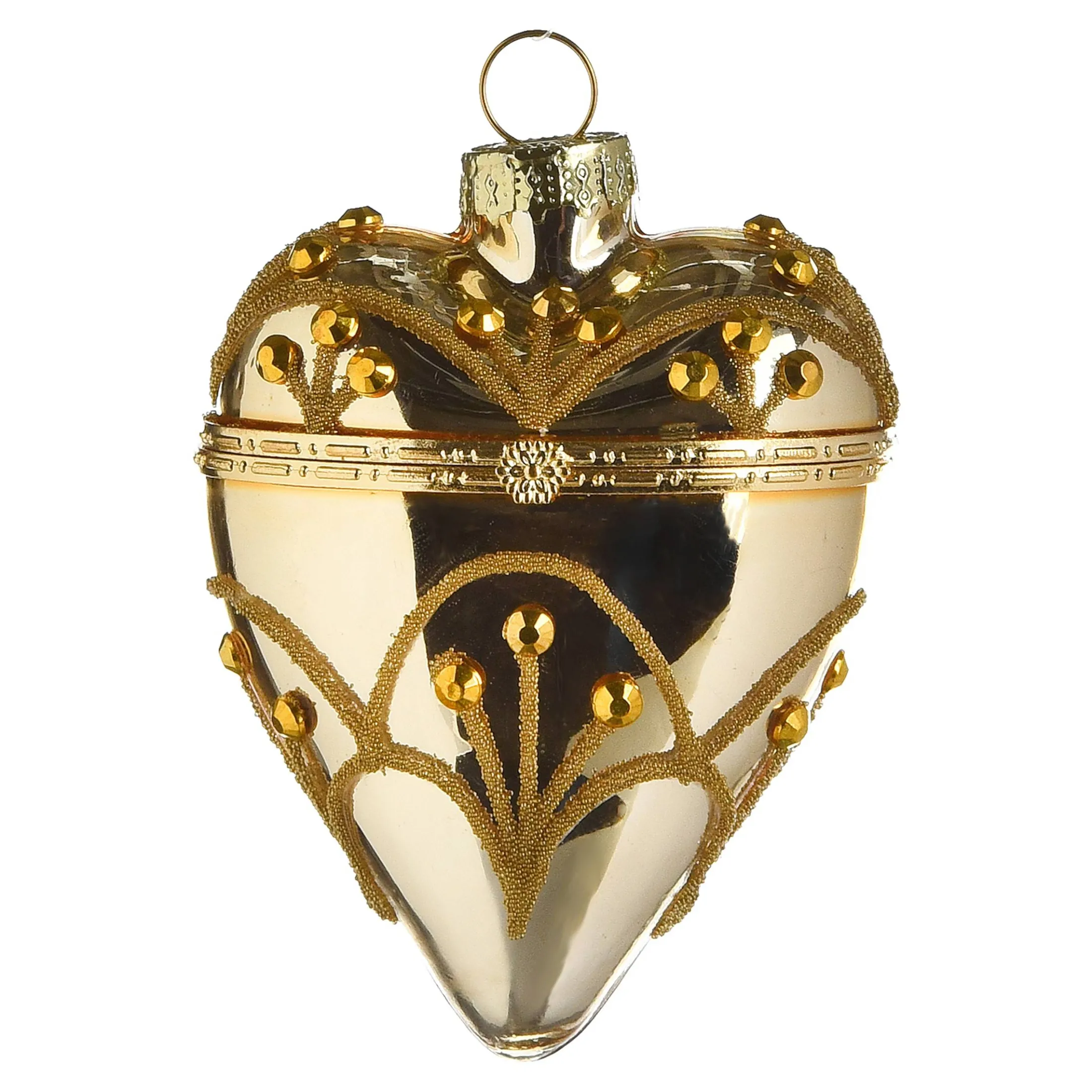 Best Depot Glas-Baumschmuck Medaillon Herz