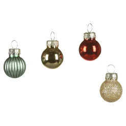 Best Depot Glas-Mini-Weihnachtskugel-Set