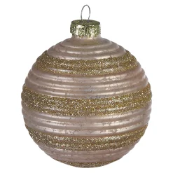 Cheap Depot Glas-Weihnachtskugel Circle Stripes