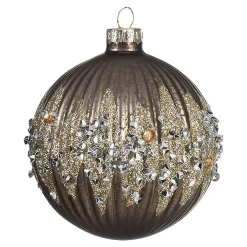 Store Depot Glas-Weihnachtskugel Diamondsplash