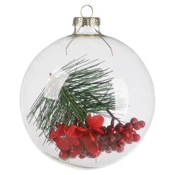 Store Depot Glas-Weihnachtskugel Filled Berries