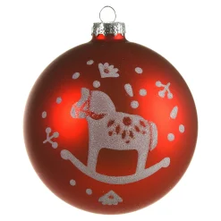 Online Depot Glas-Weihnachtskugel Tiere Folklore