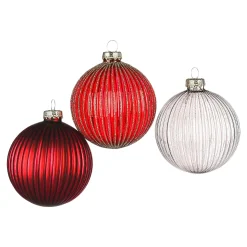 Shop Depot Glas-Weihnachtskugel-Set Rille