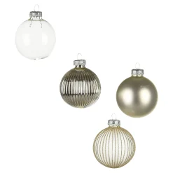 Online Depot Glas-Weihnachtskugel-Set Rille