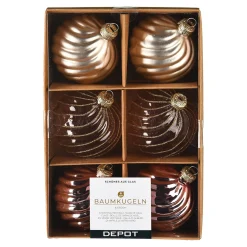 Best Sale Depot Glas-Weihnachtskugel-Set Spiral