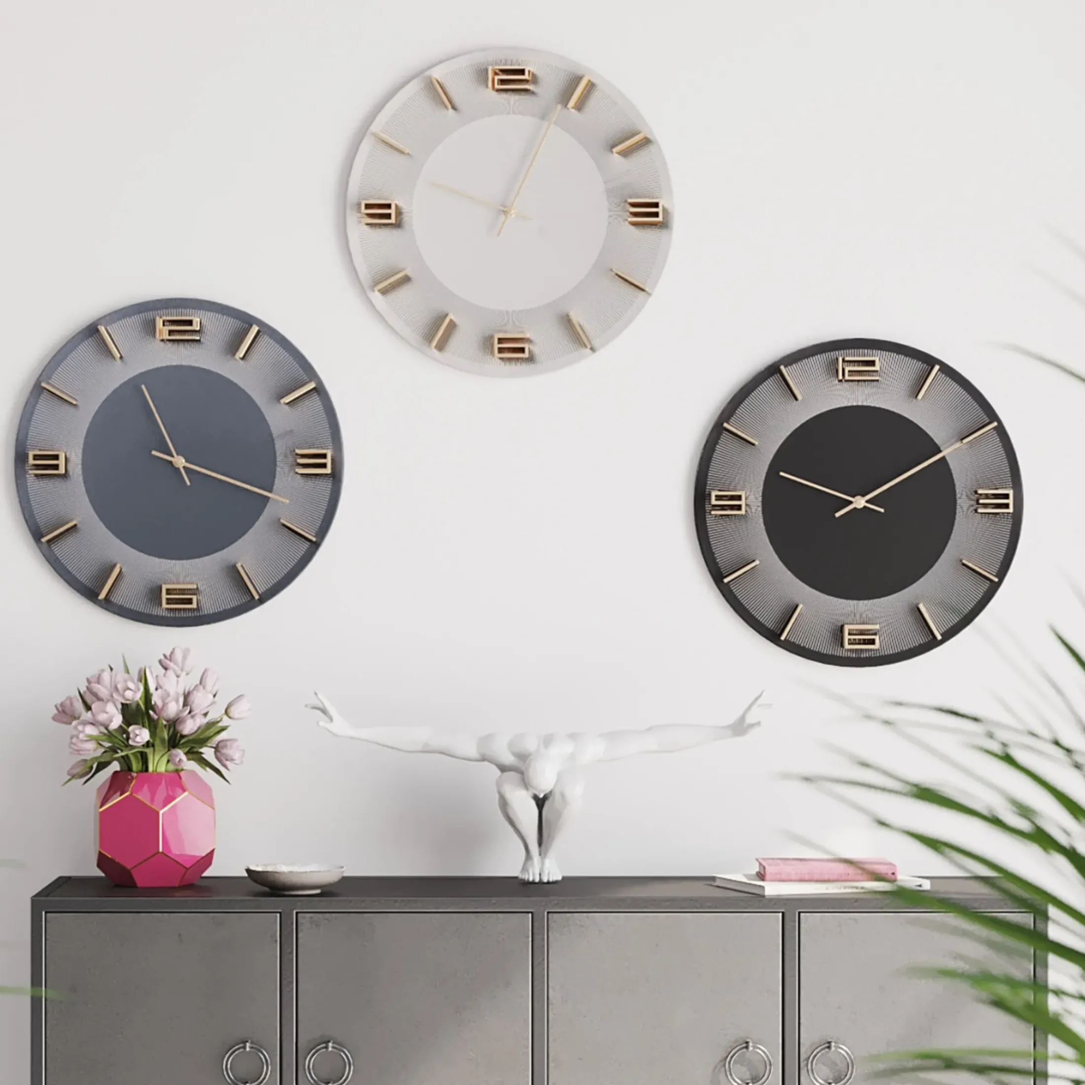 Depot Wanddeko>Kare Wanduhr Leonardo