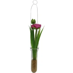 Depot Kunstpflanzen>Kunstblume Ranunkel Im Reagenzglas