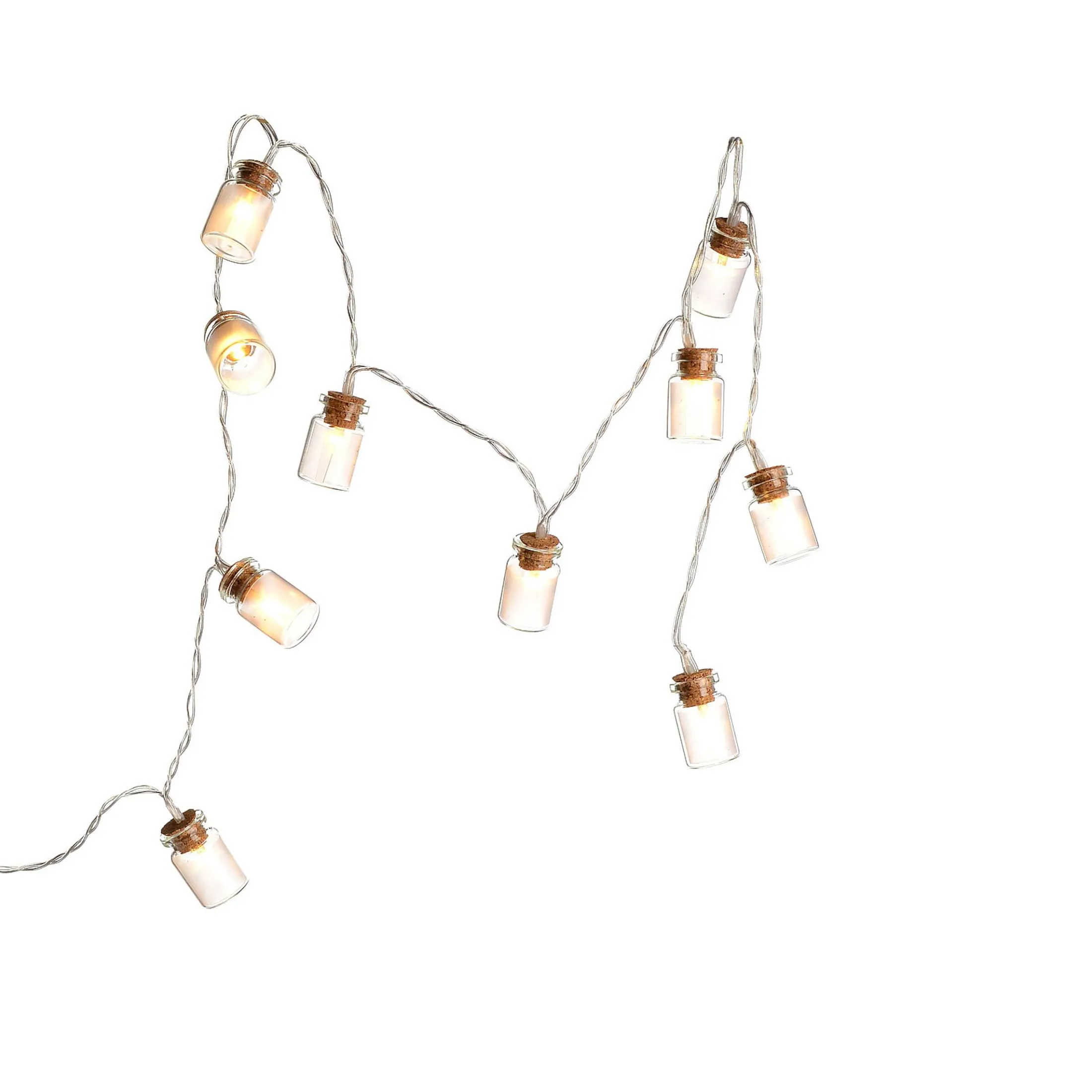 Sale Depot Lichterkette Gläser, 10 Led, Batteriebetrieben