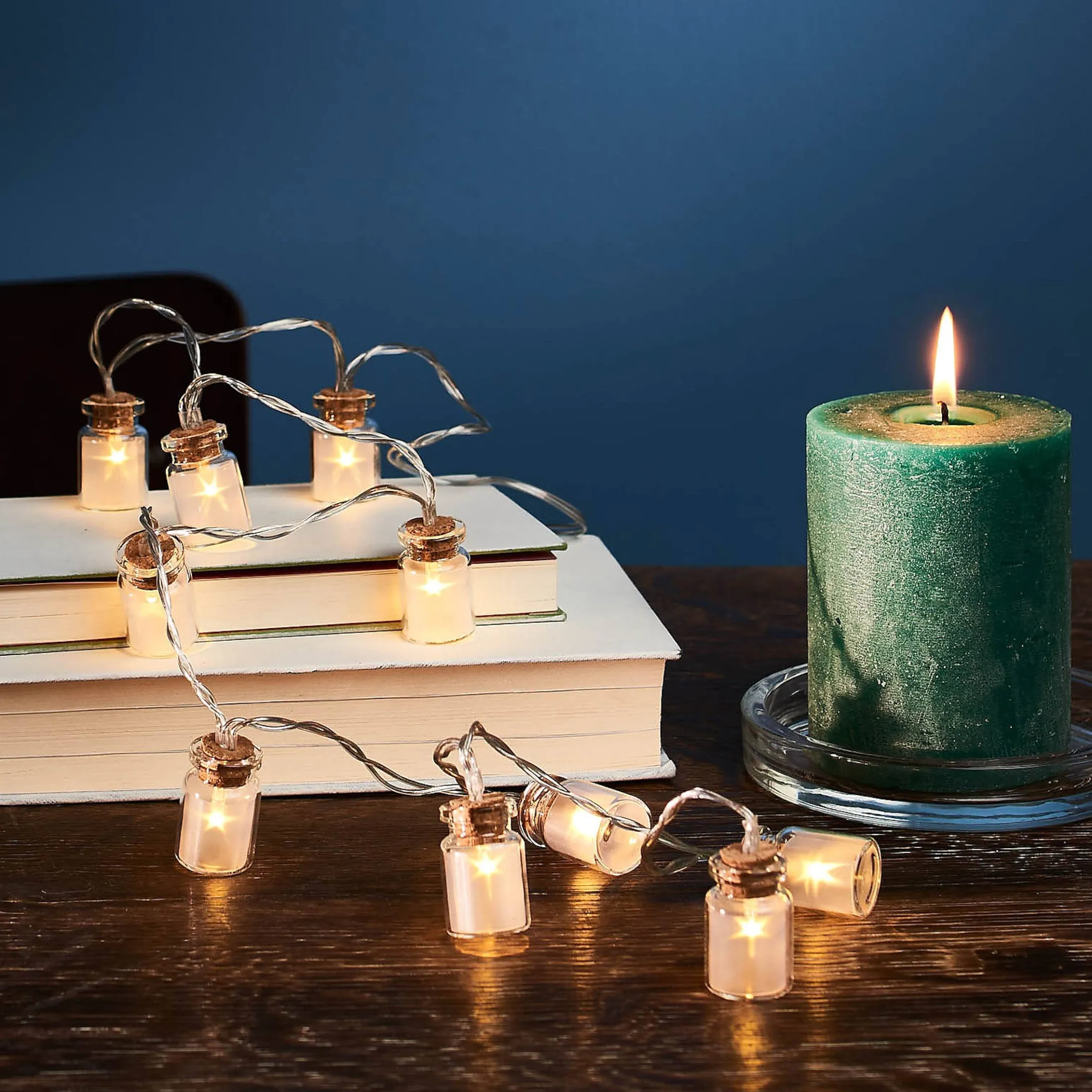 Sale Depot Lichterkette Gläser, 10 Led, Batteriebetrieben