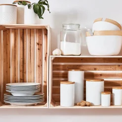 Cheap Depot Vorratsdose Lina Mit Holzdeckel